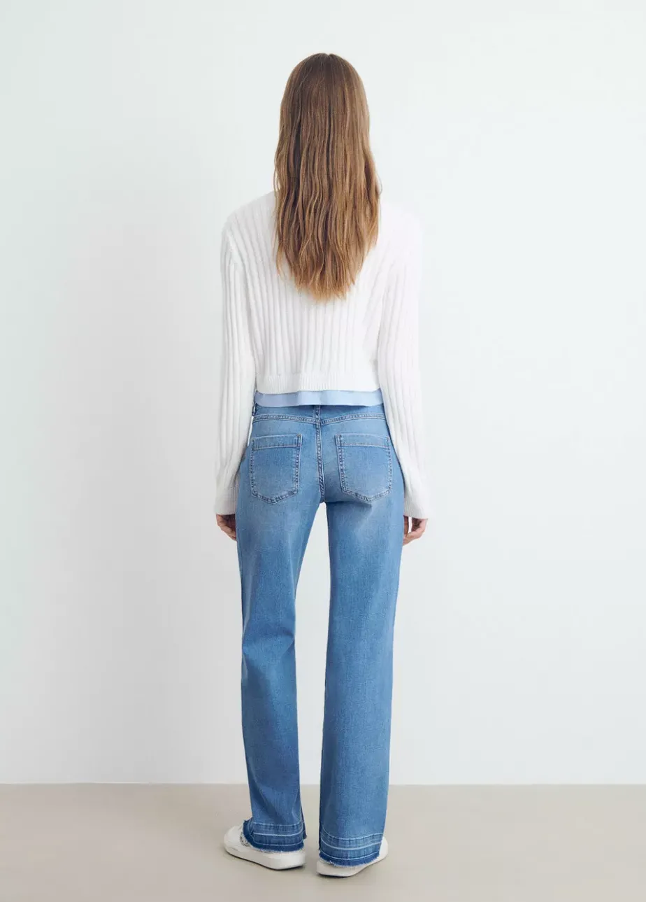 Mujer Brownie Spain Jerséis-Jersey Cropped Detalle Camisa