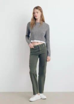Mujer Brownie Spain Jerséis-Jersey Cropped Detalle Camisa