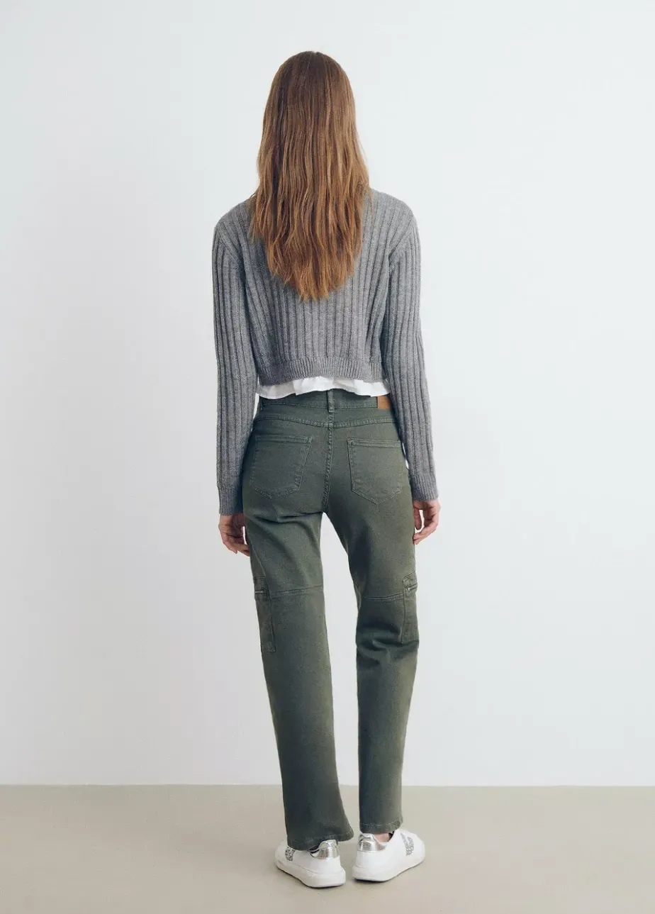 Mujer Brownie Spain Jerséis-Jersey Cropped Detalle Camisa