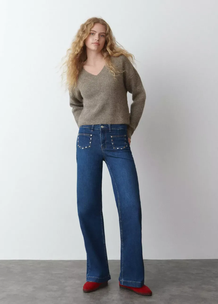 Mujer Brownie Spain Jerséis-Jersey Cuello Pico