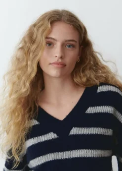 Mujer Brownie Spain Jerséis-Jersey Cuello Pico Rayas