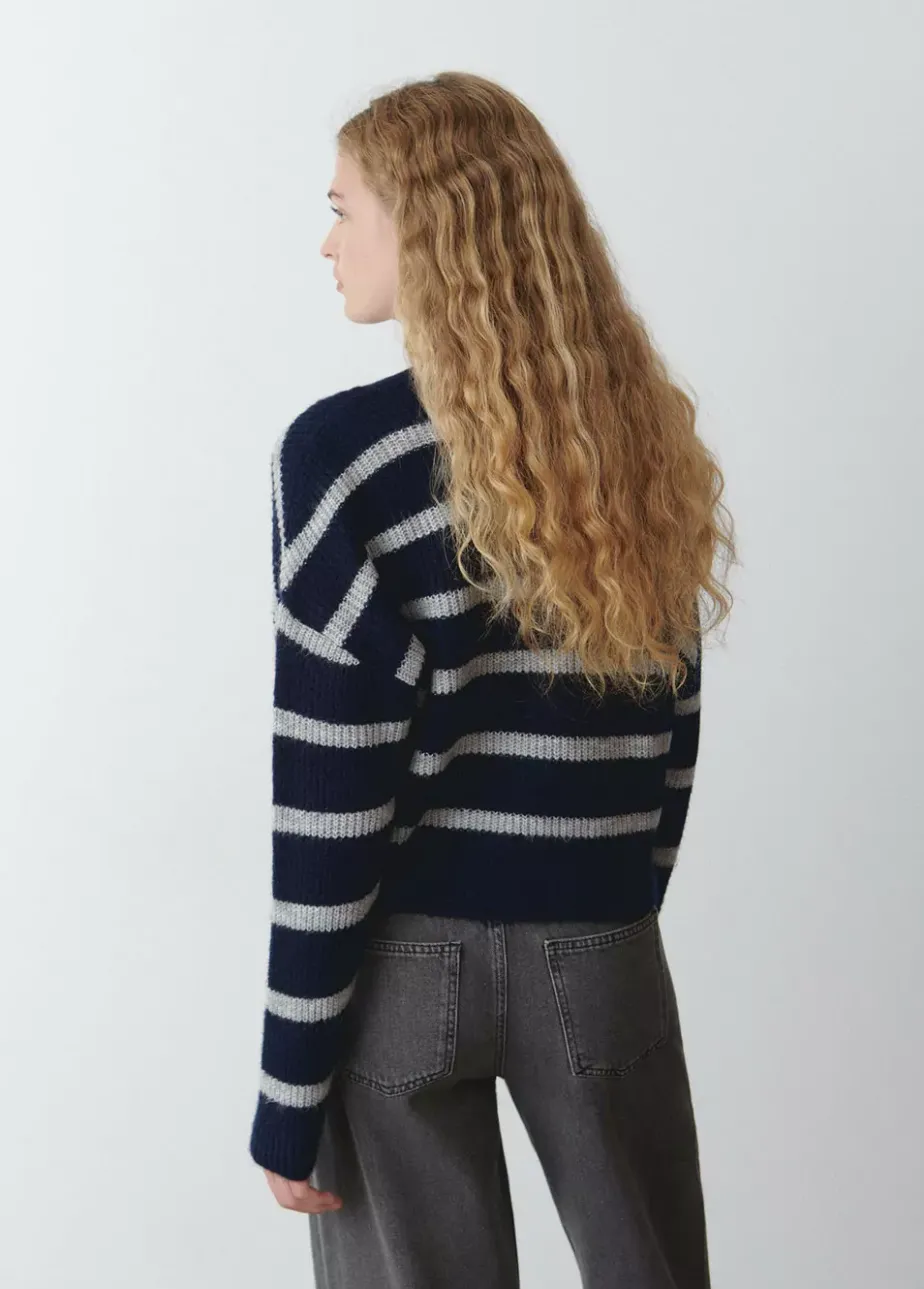 Mujer Brownie Spain Jerséis-Jersey Cuello Pico Rayas