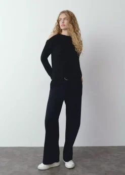 Mujer Brownie Spain Jerséis-Jersey Cut Out Hilo Metalizado Negro