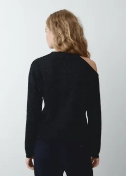 Mujer Brownie Spain Jerséis-Jersey Cut Out Hilo Metalizado Negro