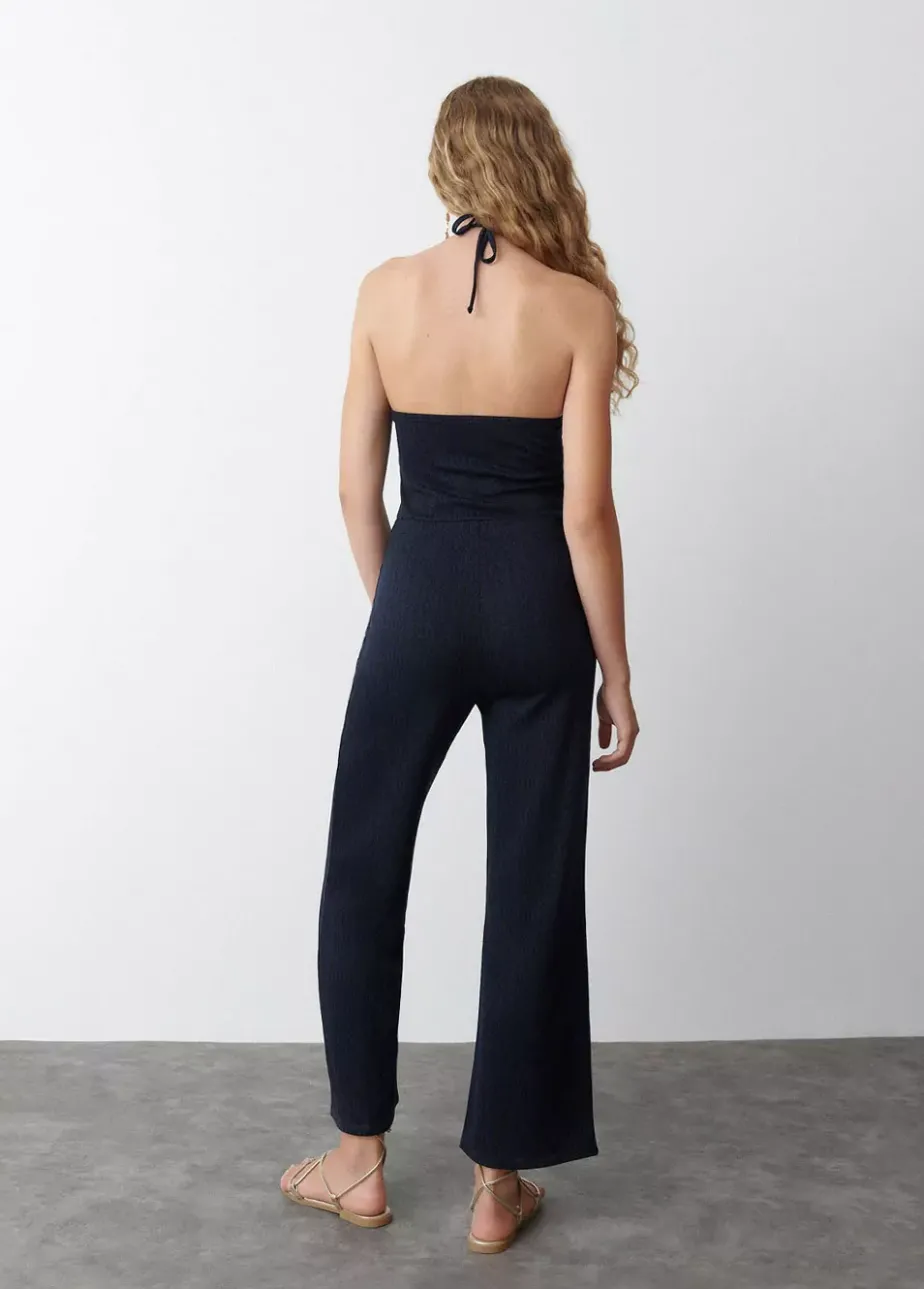 Mujer Brownie Spain Vestidos-Mono Halter Jacquard