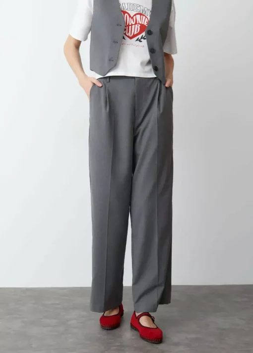 Mujer Brownie Spain Pantalones-Pantalon Ancho Pinzas