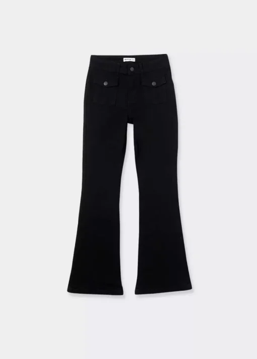 Mujer Brownie Spain Pantalones-Pantalon Campana Bolsillos Frontales
