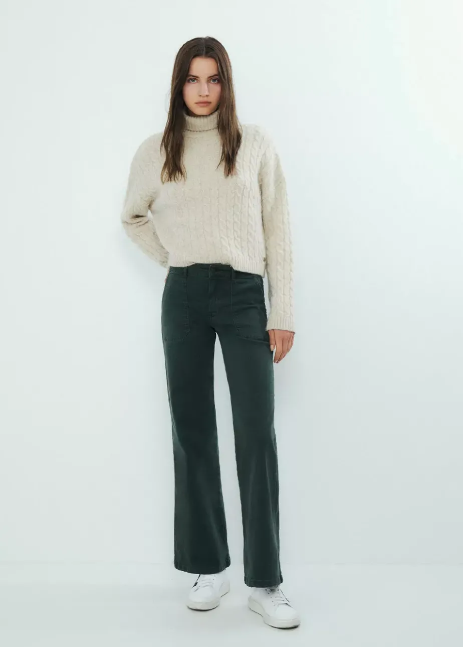 Mujer Brownie Spain Pantalones-Pantalon Culotte Con Bolsillos Frontales