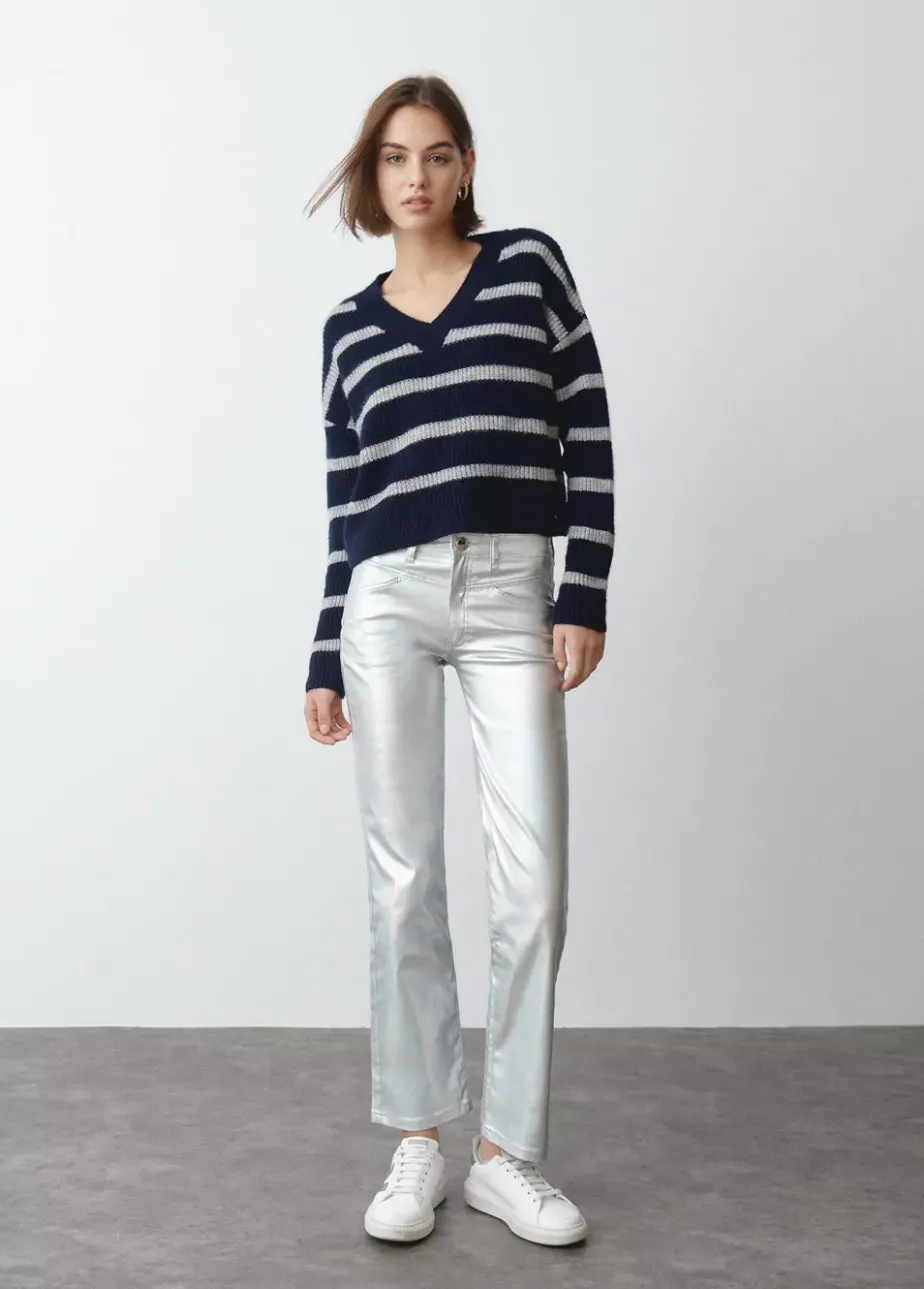 Mujer Brownie Spain Pantalones-Pantalon Metalizado
