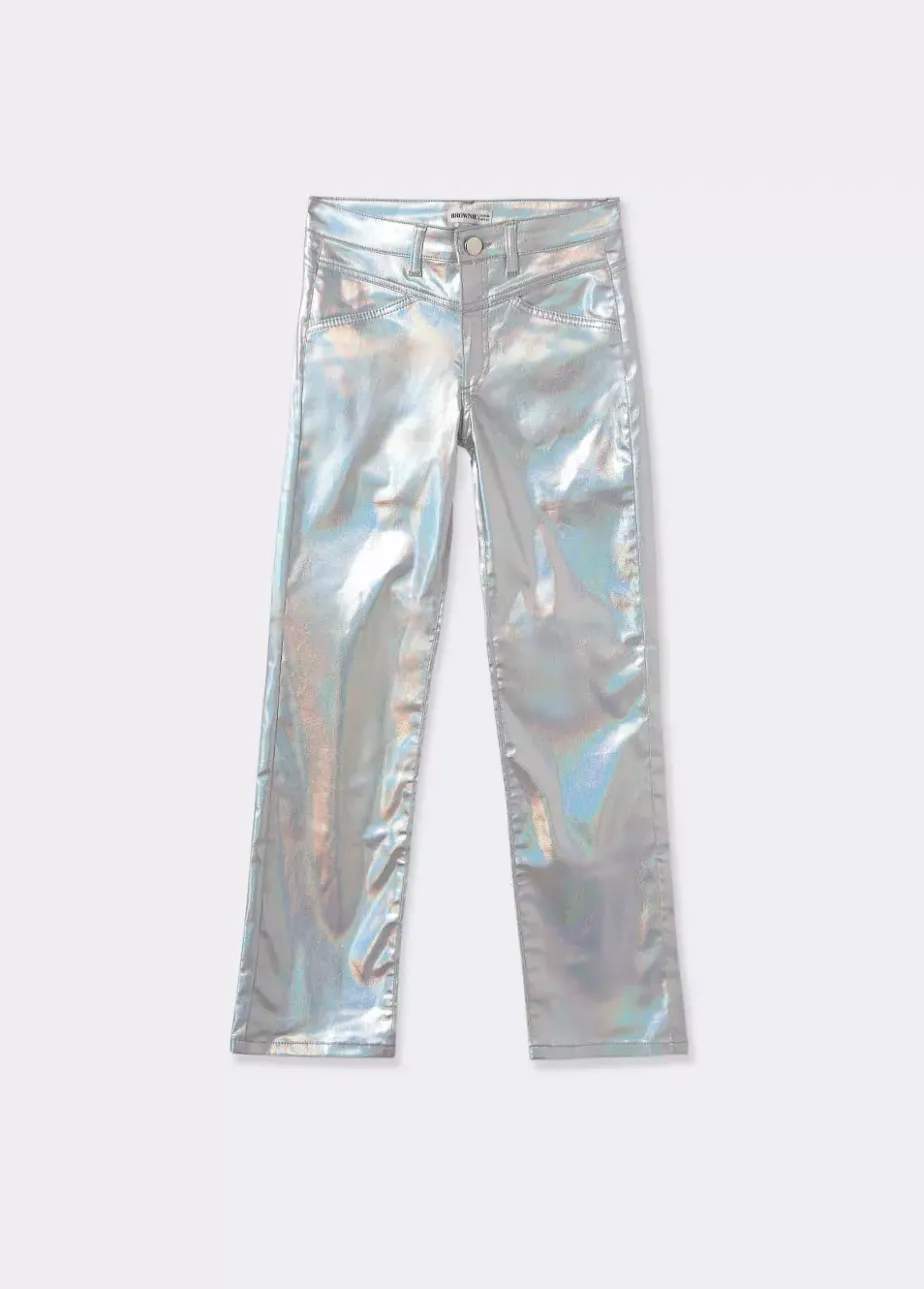 Mujer Brownie Spain Pantalones-Pantalon Metalizado
