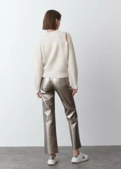 Mujer Brownie Spain Pantalones-Pantalon Metalizado Efecto Piel