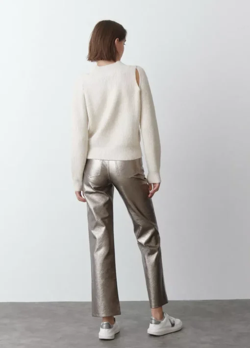 Mujer Brownie Spain Pantalones-Pantalon Metalizado Efecto Piel
