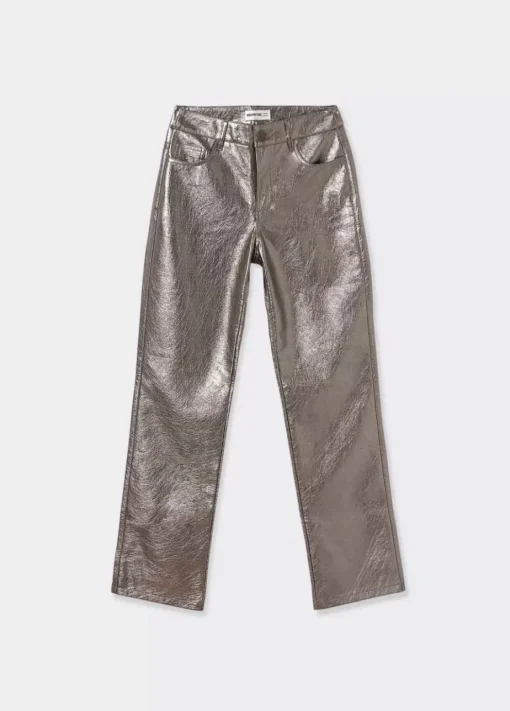 Mujer Brownie Spain Pantalones-Pantalon Metalizado Efecto Piel