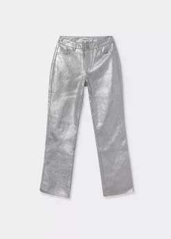 Mujer Brownie Spain Pantalones-Pantalon Metalizado Efecto Piel