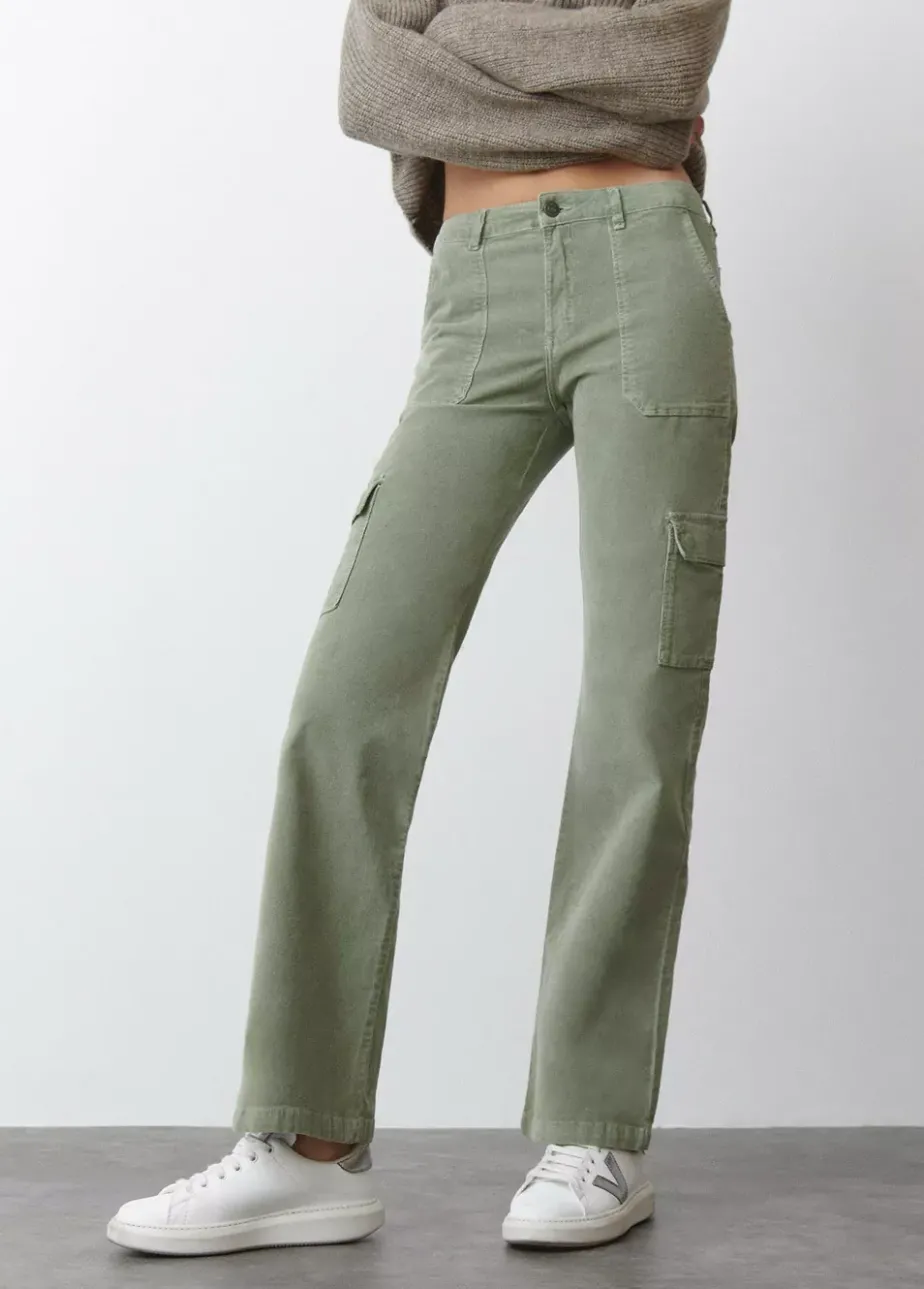 Mujer Brownie Spain Pantalones-Pantalon Pana Campana