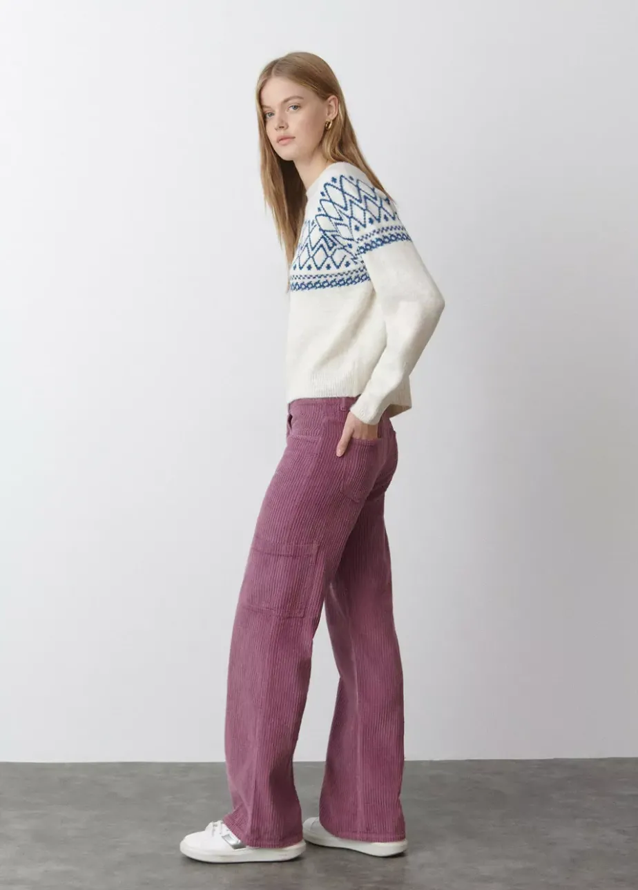 Mujer Brownie Spain Pantalones-Pantalon Pana Cinco Bolsillos