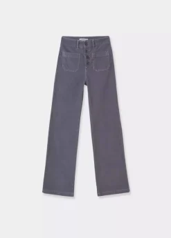 Mujer Brownie Spain Pantalones-Pantalon Pana Culotte Bolsillo Frontal