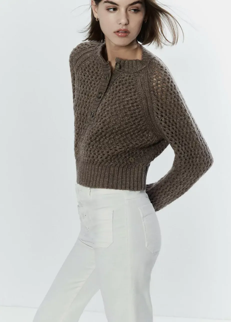 Mujer Brownie Spain Pantalones-Pantalon Pana Culotte Bolsillo Frontal