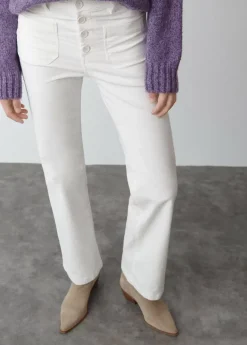 Mujer Brownie Spain Pantalones-Pantalon Pana Culotte Bolsillo Frontal