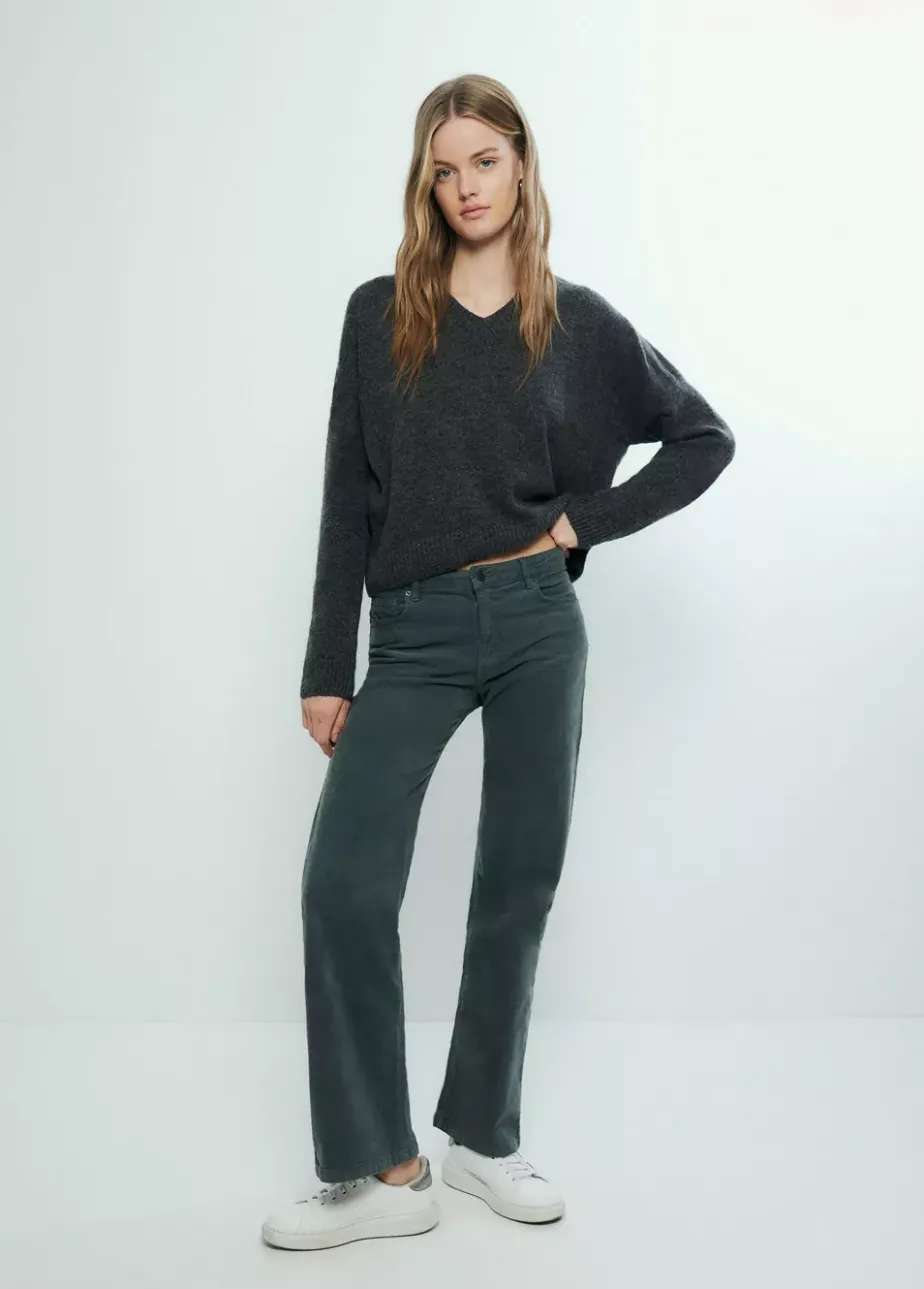 Mujer Brownie Spain Pantalones-Pantalon Pana Recto