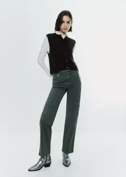 Mujer Brownie Spain Pantalones-Pantalon Recto Cargo