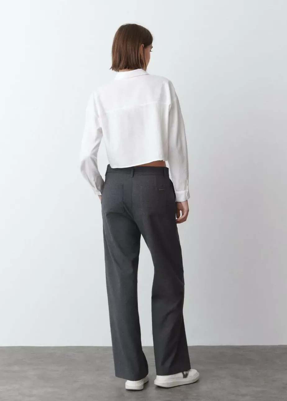 Mujer Brownie Spain Pantalones-Pantalon Recto Con Cinturon