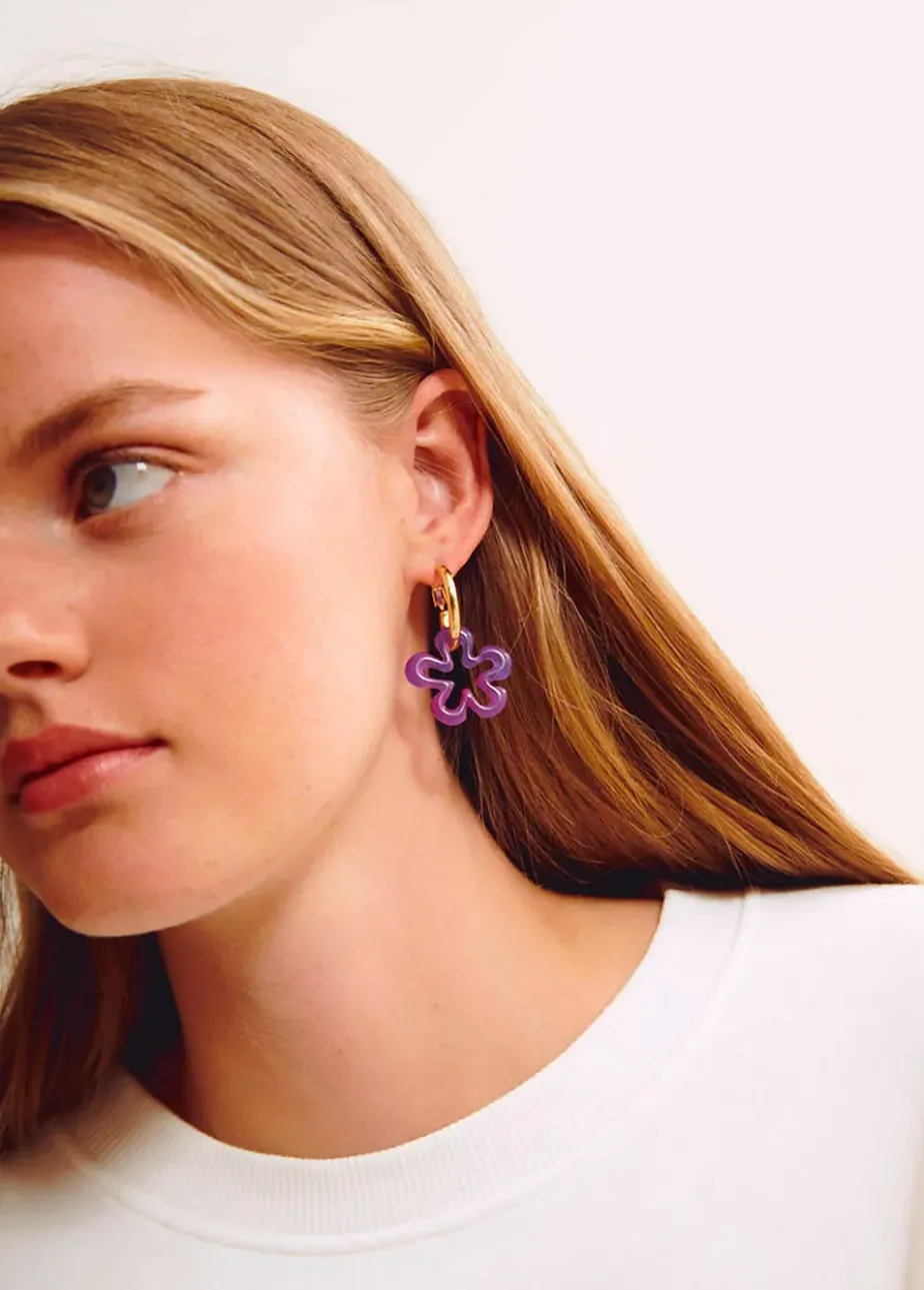 Mujer Brownie Spain Otros Accesorios-Pendiente Flor Resina