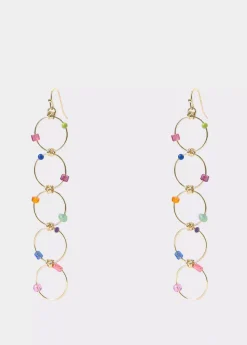 Mujer Brownie Spain Otros Accesorios-Pendientes Largo Cinco Aros Piedras