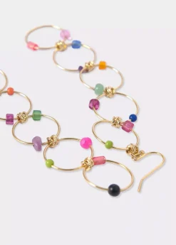 Mujer Brownie Spain Otros Accesorios-Pendientes Largo Cinco Aros Piedras