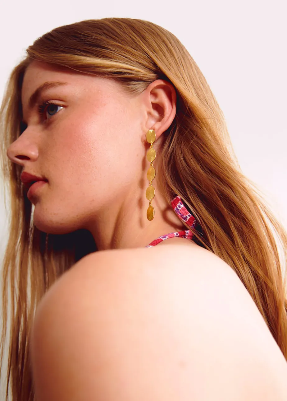 Mujer Brownie Spain Otros Accesorios-Pendientes Largos Cinco Chapas Ovaladas