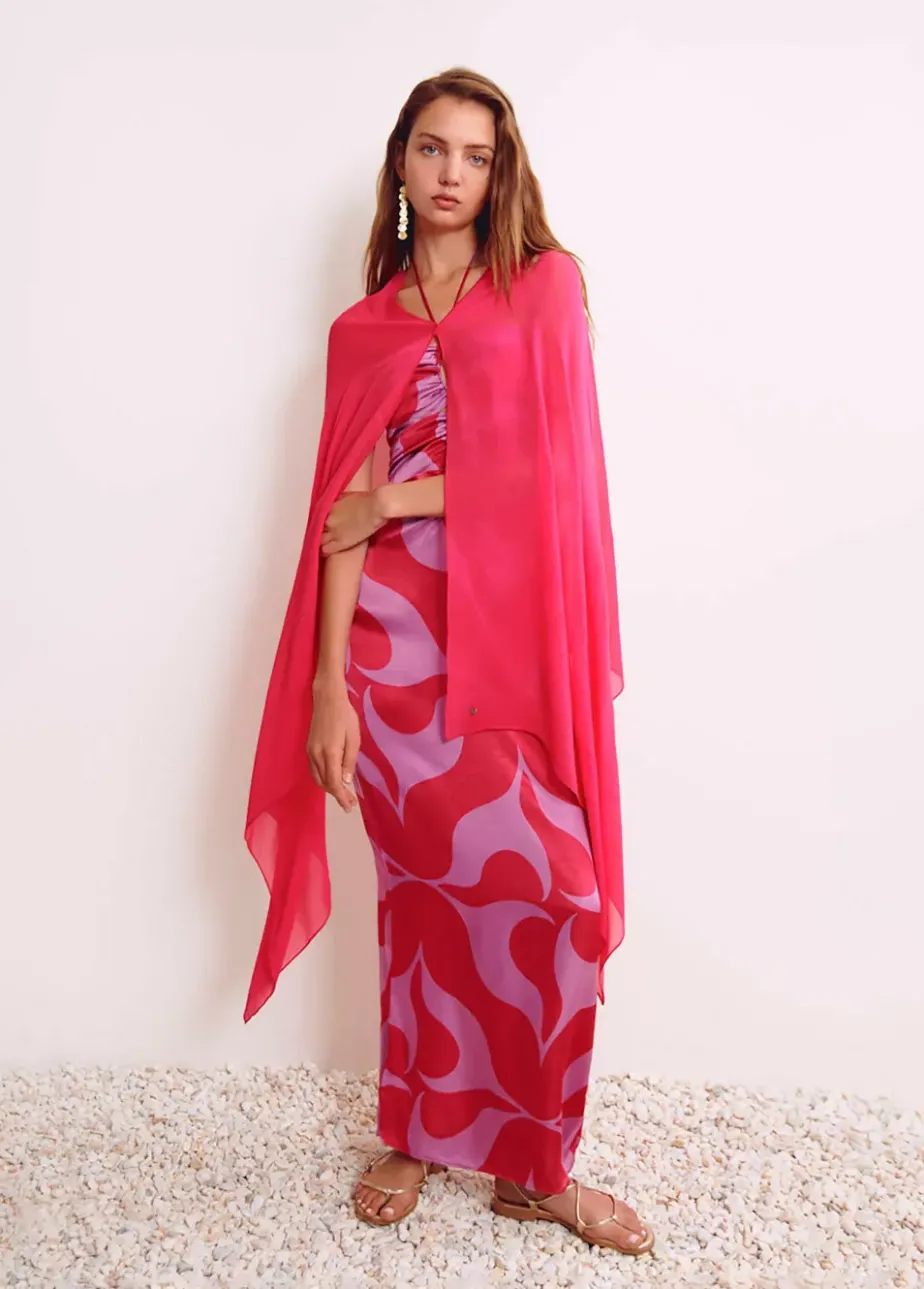 Mujer Brownie Spain Otros Accesorios-Shawl Liso Fucsia