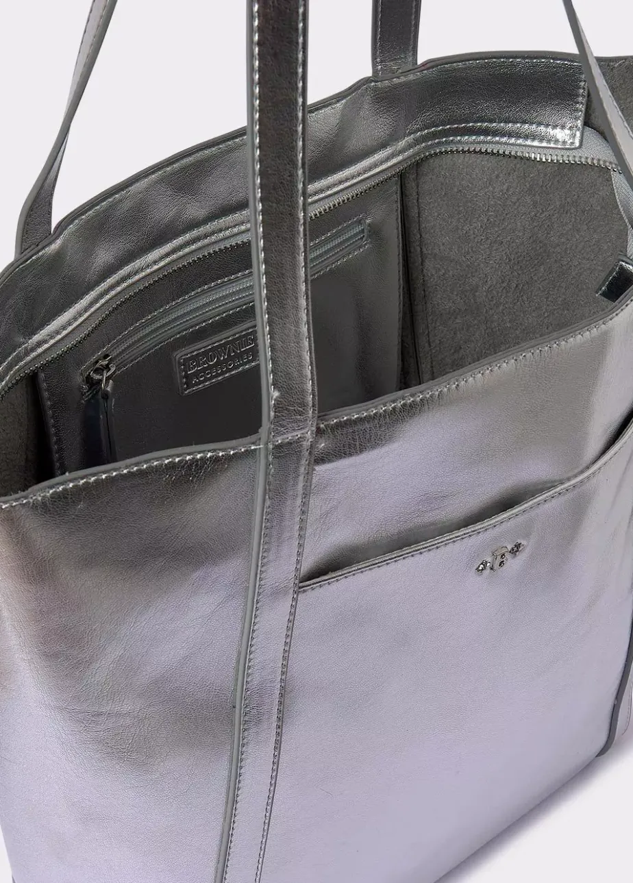 Mujer Brownie Spain Bolsos-Shopper Metalizado