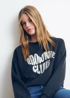Mujer Brownie Spain Sudaderas-Sudadera Brownie Corazon Glitter