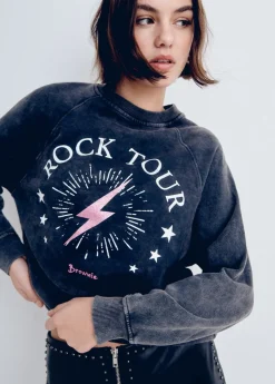 Mujer Brownie Spain Sudaderas-Sudadera Rayo Rock Tour
