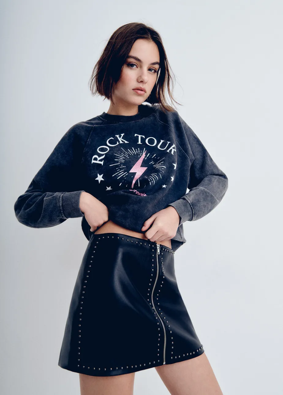 Mujer Brownie Spain Sudaderas-Sudadera Rayo Rock Tour