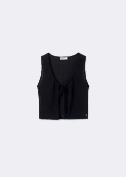 Mujer Brownie Spain Tops-Top Chaleco Calado