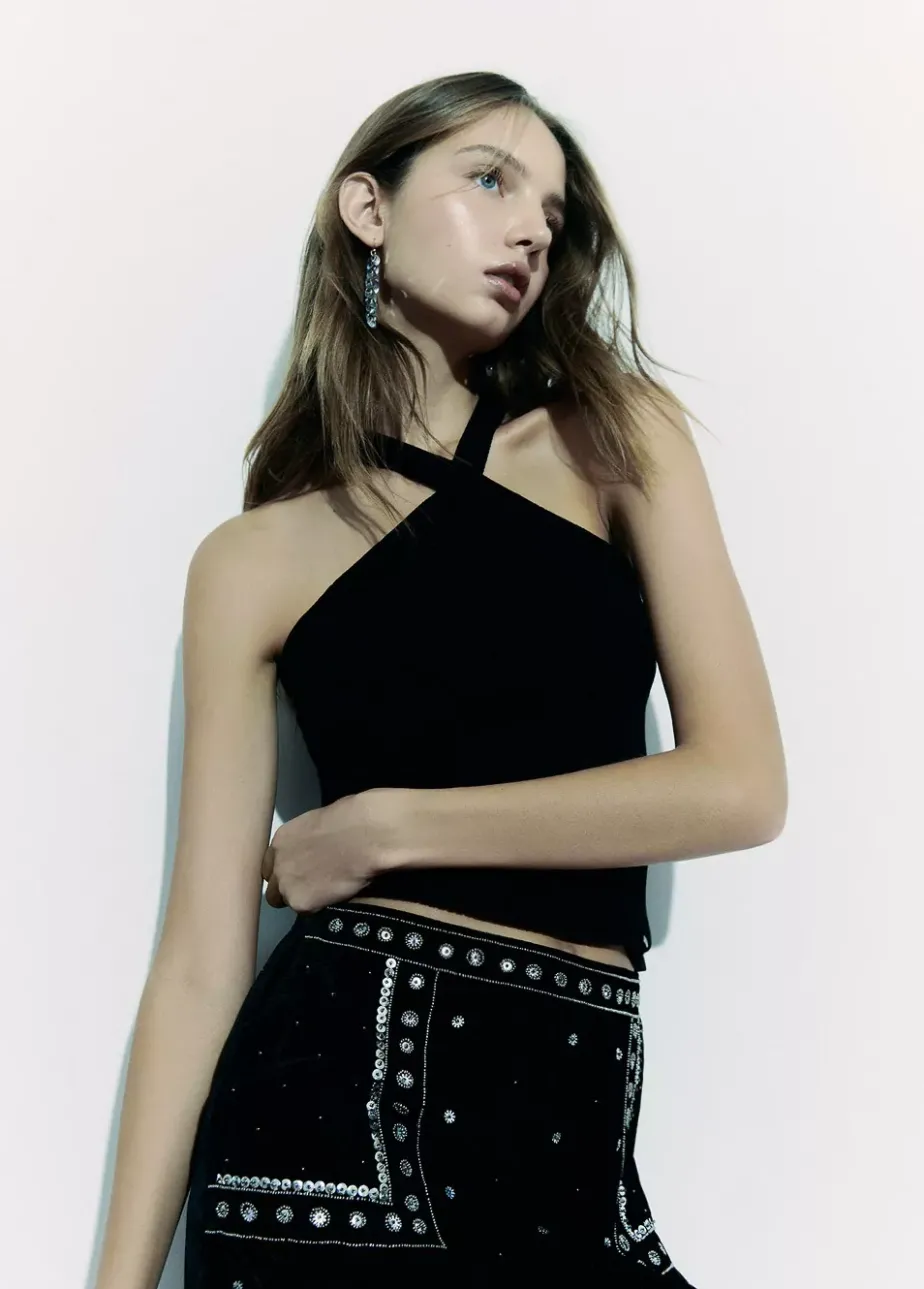 Mujer Brownie Spain Tops-Top Chenilla Cruzado