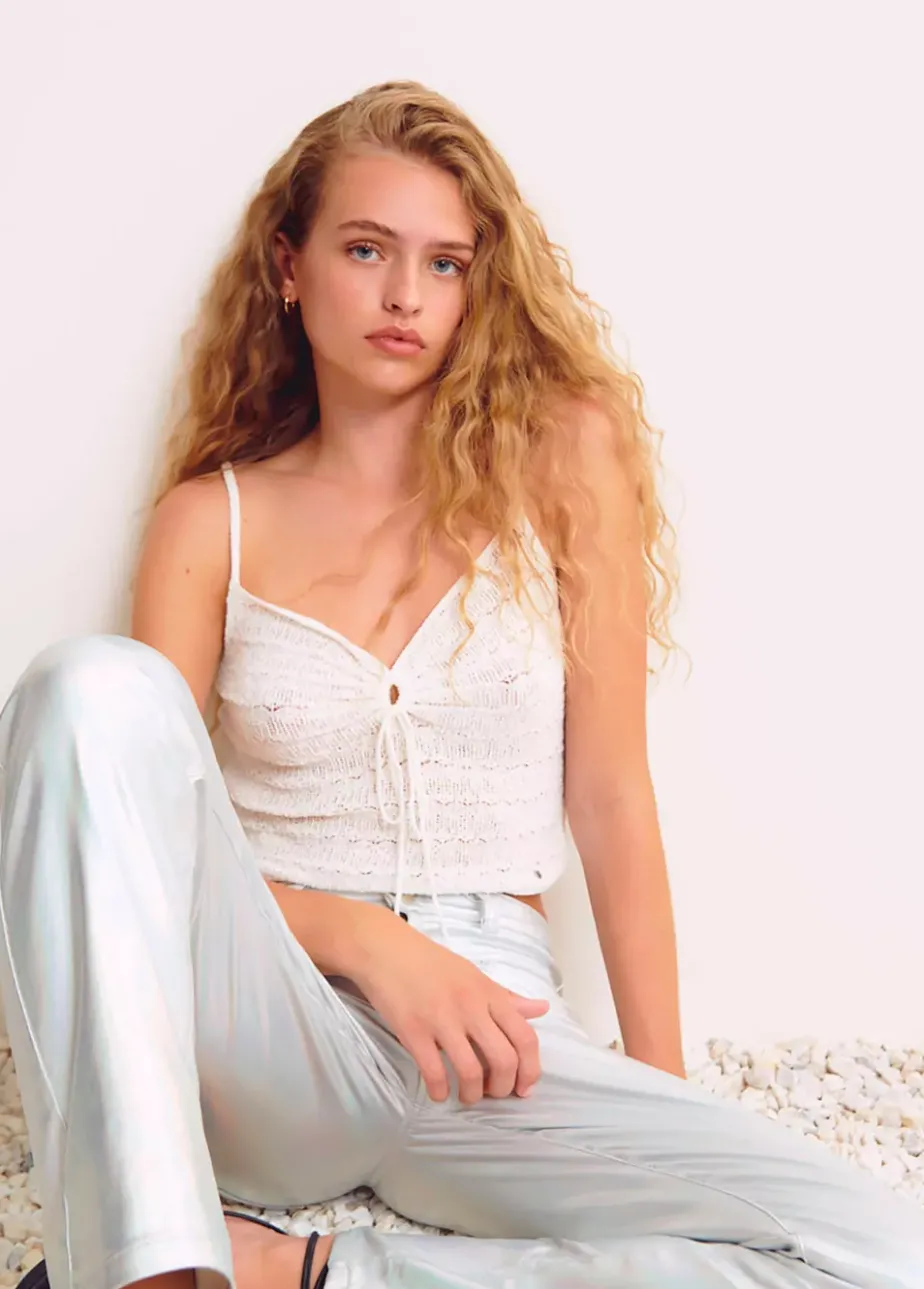 Mujer Brownie Spain Tops-Top Crochet Tirantes Nudo