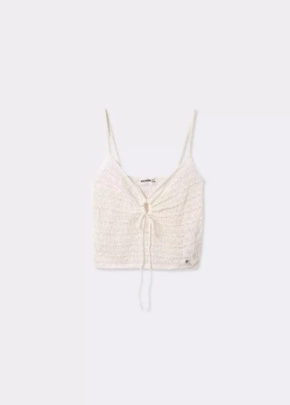 Mujer Brownie Spain Tops-Top Crochet Tirantes Nudo