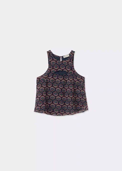 Mujer Brownie Spain Tops-Top Estampado Indio Lurex Cut Out