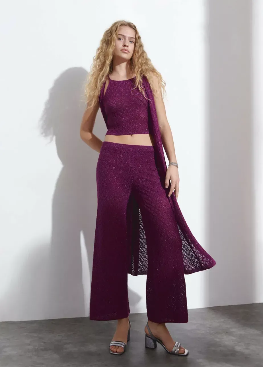 Mujer Brownie Spain Tops-Top Punto Hilo Metalizado