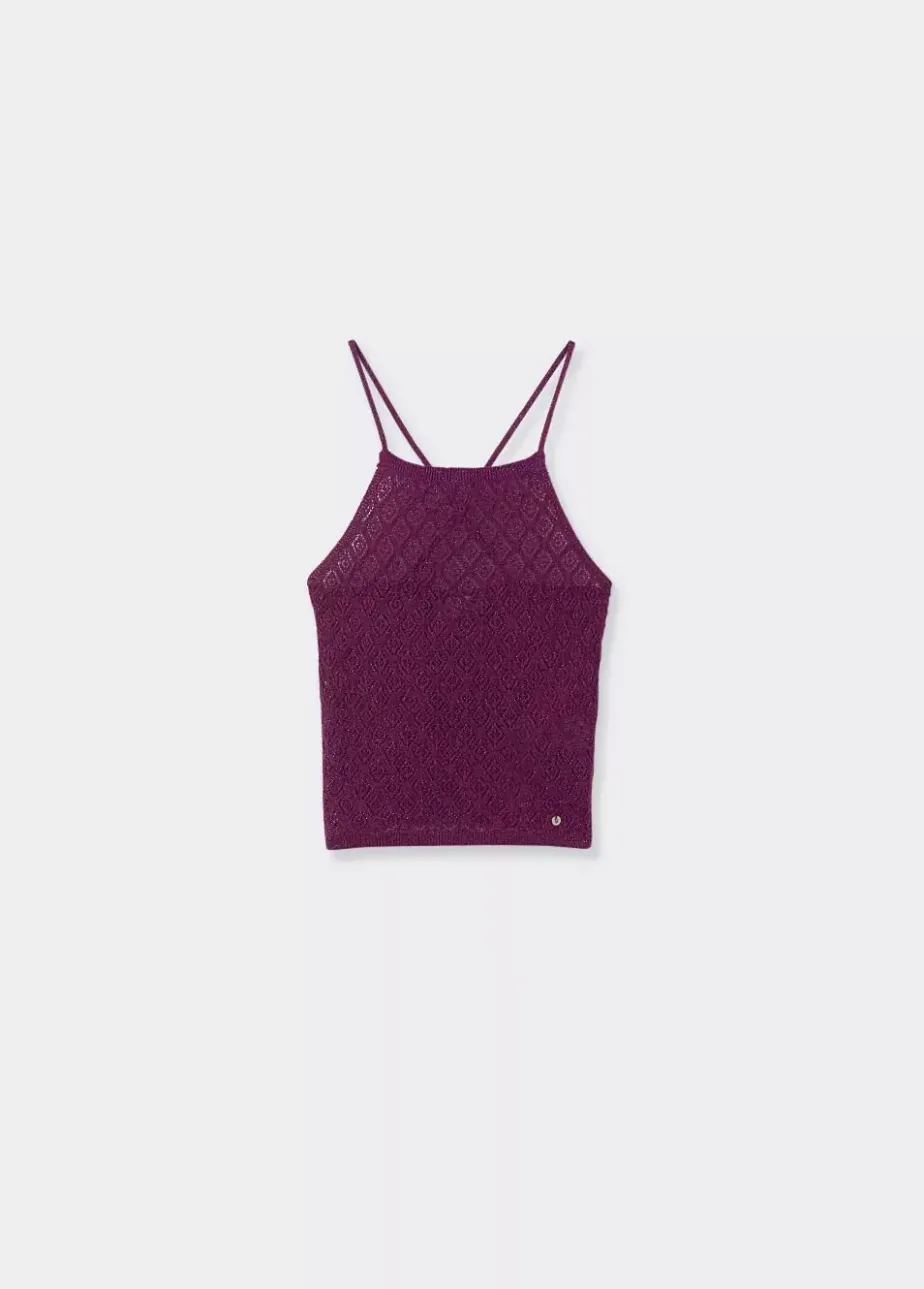 Mujer Brownie Spain Tops-Top Punto Hilo Metalizado