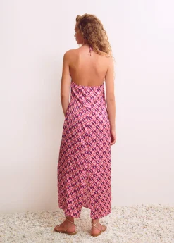 Mujer Brownie Spain Vestidos-Vestido Halter Estampado Pop