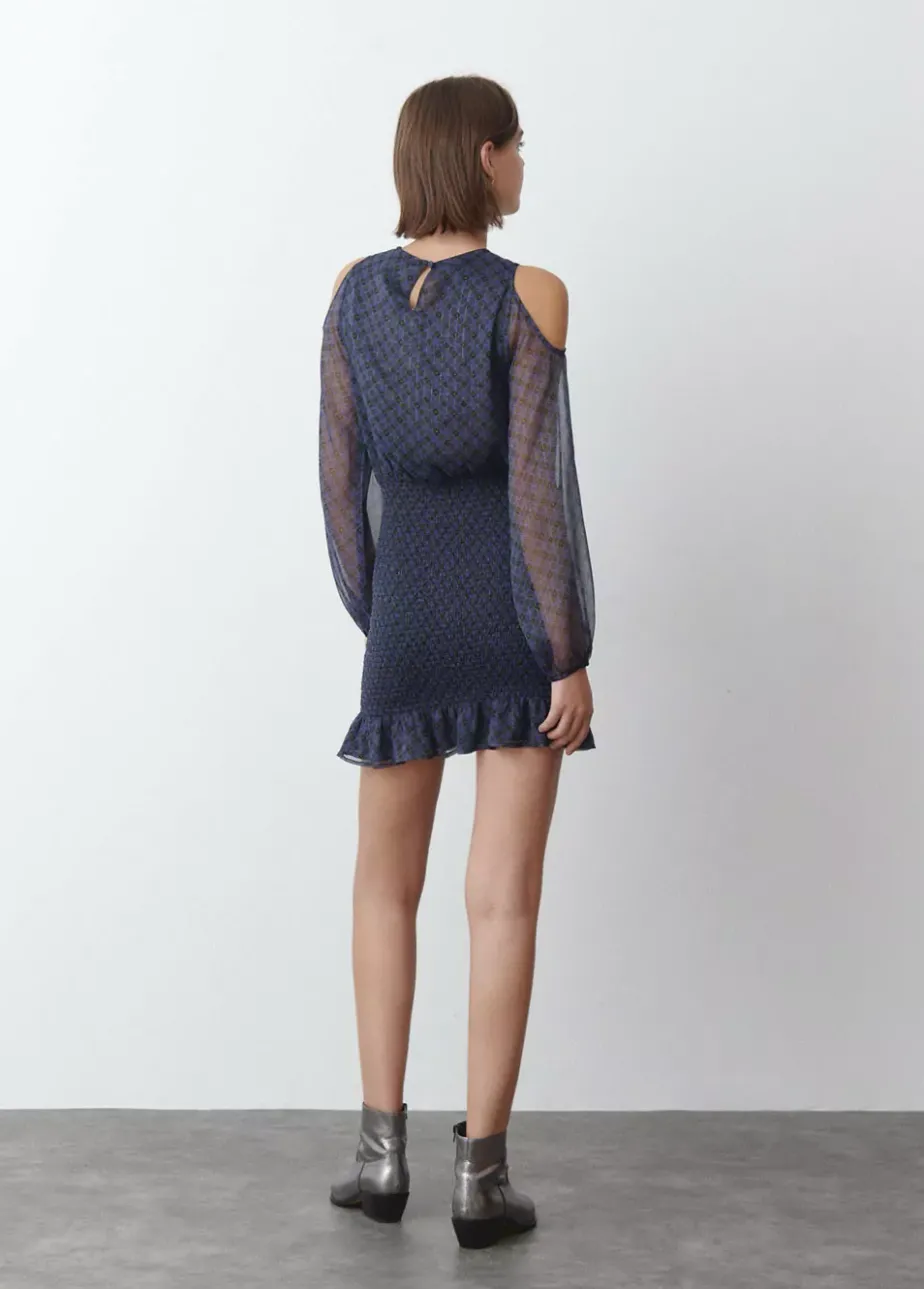 Mujer Brownie Spain Vestidos-Vestido Hombros Cut Out Falda Smock