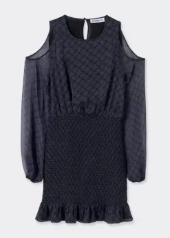 Mujer Brownie Spain Vestidos-Vestido Hombros Cut Out Falda Smock