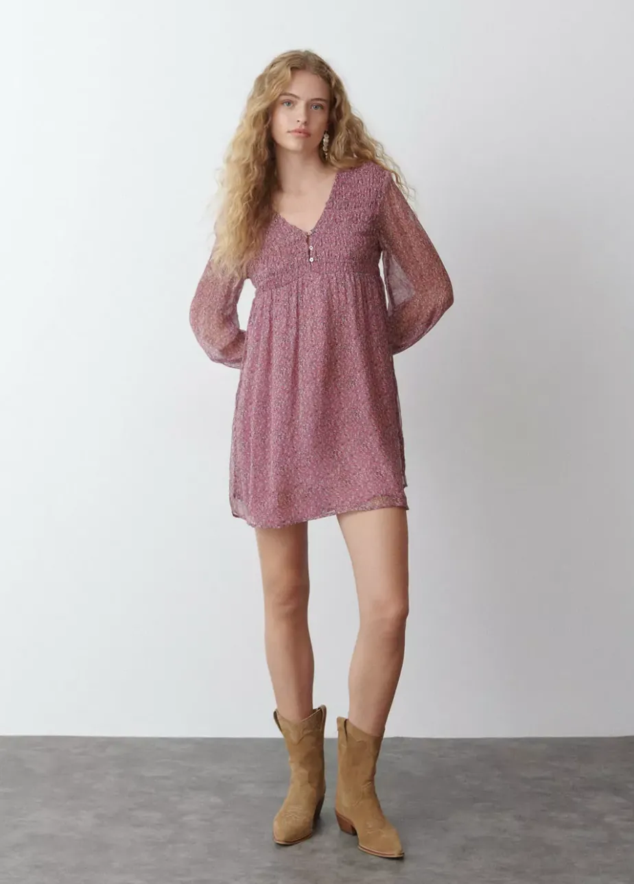 Mujer Brownie Spain Vestidos-Vestido Smock Pecho Suelto