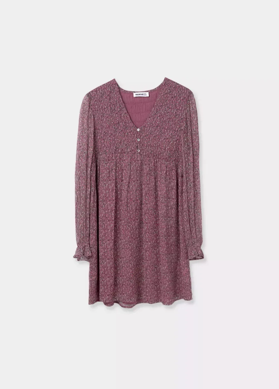 Mujer Brownie Spain Vestidos-Vestido Smock Pecho Suelto